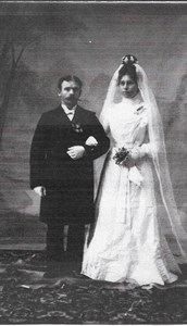 Brudkort Paret Lundbäck 1902