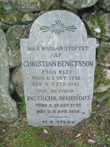 Christian Bengtsson o h h Inger Christina Arvidsdotter, Klev 110 Askome