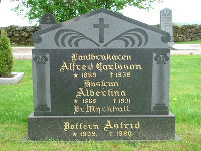 Alfred och Albertina och Astrid Carlsson, Myckhult.
