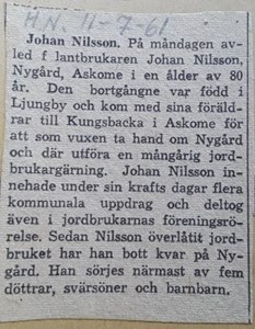 Johan Nilsson, Nygård 124, Askome