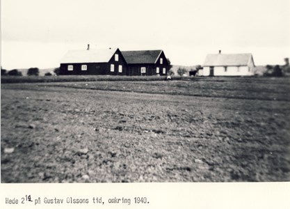 Hede 204, Askome, omkring 1940. Då ägdes gården av Gustav och Anna Olsson.