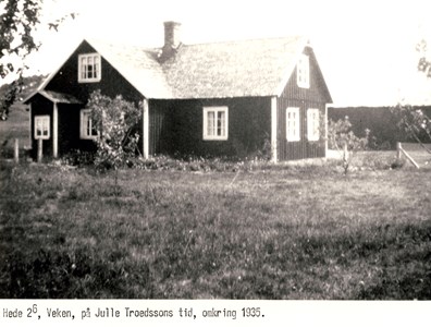 Hede 231, gårdens bostadshus fotograferat omkring 1935.