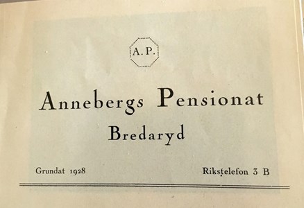 Annebergs pensionat, Bredaryd