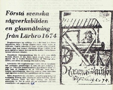 Westninge sågverk 1674.