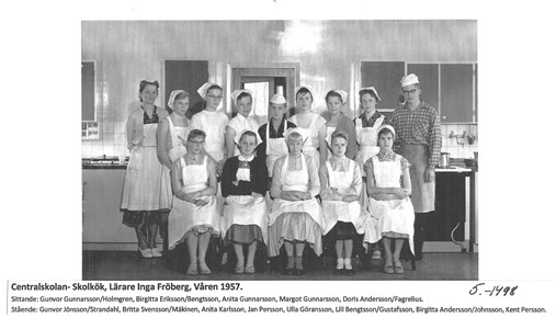 Skolkök Centralskolan våren 1957 5-1498