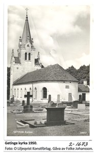 Getinge kyrka 1950  2-1673