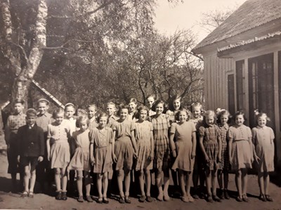 1947 Gödestads skola, klass 3-7 examen