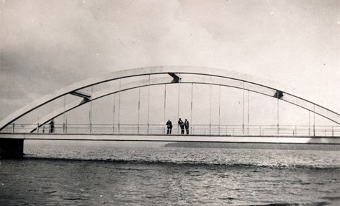 Bygge Hjälmaresund bro färdig ca 1929
