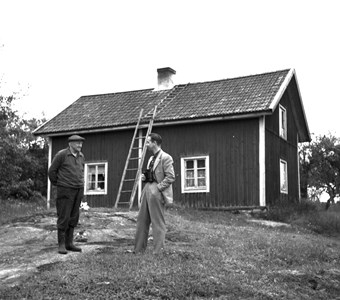 Stora Svarthyttan fr.v. Nore Gustafsson och Gösta Svensson, Skyllberg.