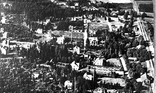 Åsbro. Flygfoto från 1934