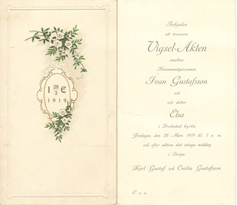 Inbjudan bröllop