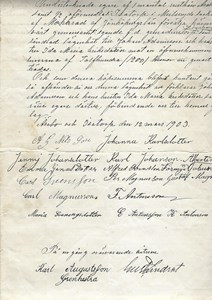 Högaberg köpekontrakt 1903