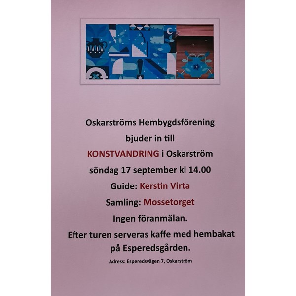 Konstvandring i Oskarström