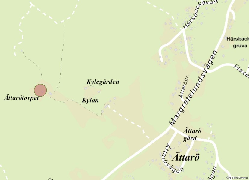 Kartbild över Ättarö