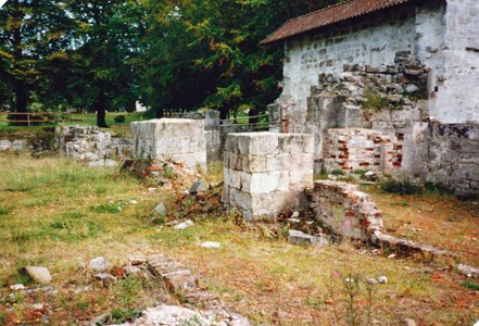 Kapellet vid utgrävning på 1980-talet