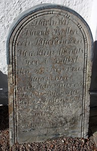 Gravsten på Riseberga kyrkogård över Prosten Arsenius