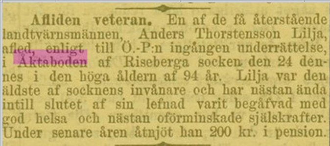 Anders Torstensson Lilja i Äktaboden 1882