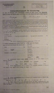 Deklarationsuppg. 1917, Bökesåkra, Havahuset, sid 1