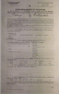 Deklarationsuppg. 1917, Åstratorp, Björnhult, sid 1