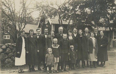 J.A. Samuelsson med barn och barnbarn