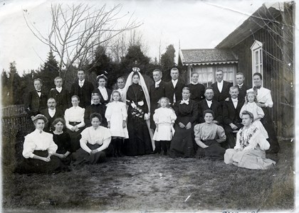 Bröllop vid Kvarnstugan 1908