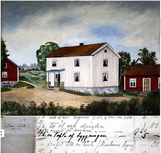 Gården Falerum målad av Armand Hallberg