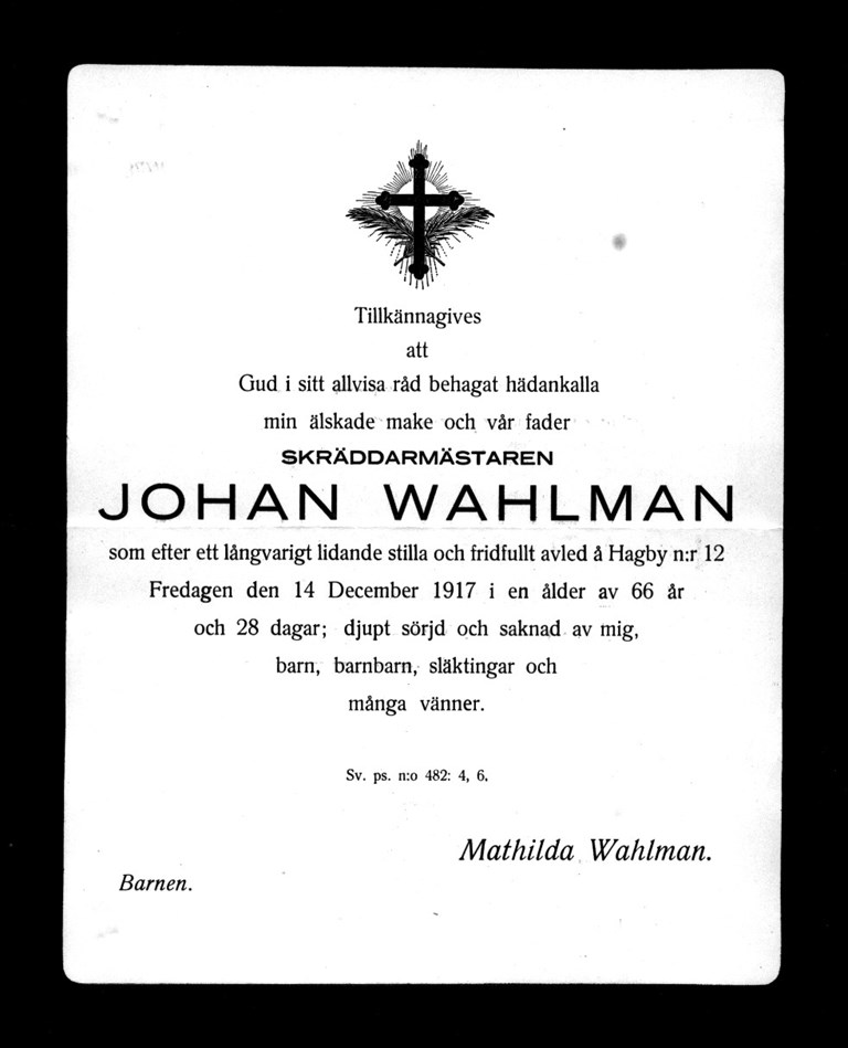Johan Wahlman Dod 1917 12 14 44nj Jpg