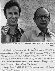 Rektor Åker Eriksson med sonen Sven Åke
