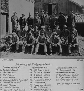 Personal vid Husby tegelbruk 1920-tal