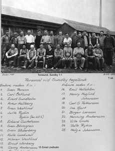 Personal vid Sundby tegelbruk 1930-tal
