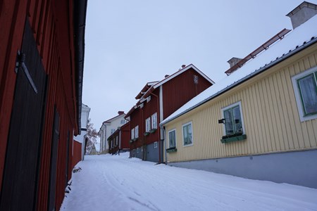 Lilla gatan från norr mot Rådhustorget, 2016