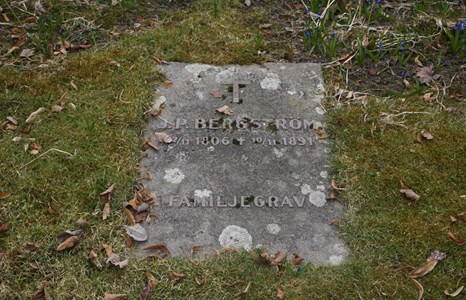 JP Bergström familjegrav på gamla kyrkogården, 2016