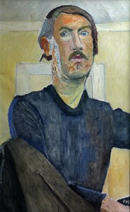 Folke Hellström Lind, självporträtt, 1950-tal
