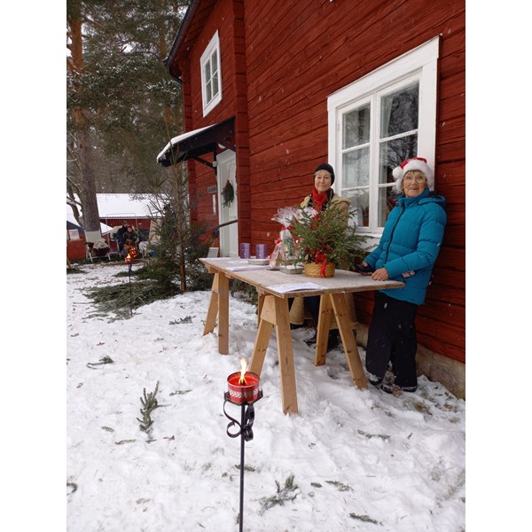 Lotterier på julmarknad