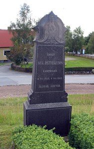 Gravsten Västra Torup August Pettersson i Kampholma