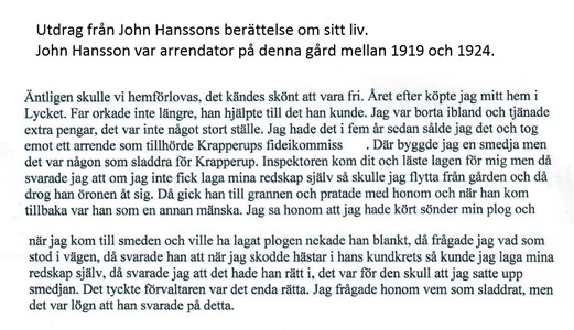 John Hansson berättar