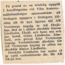 Vretstorp Ångsåg 1964