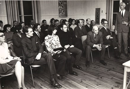 Informations möte om Pelltorp skolas nedläggning 1972