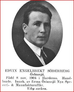 Edvin Engelbert Södergberg Östansjö 