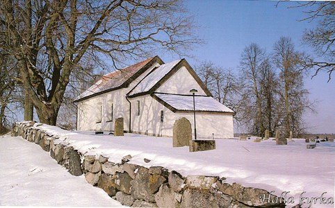Halla kyrka, vinterbild